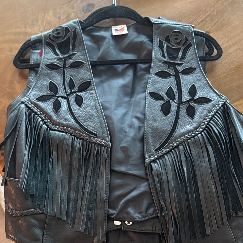 Vintage Made in USA fringe vest
